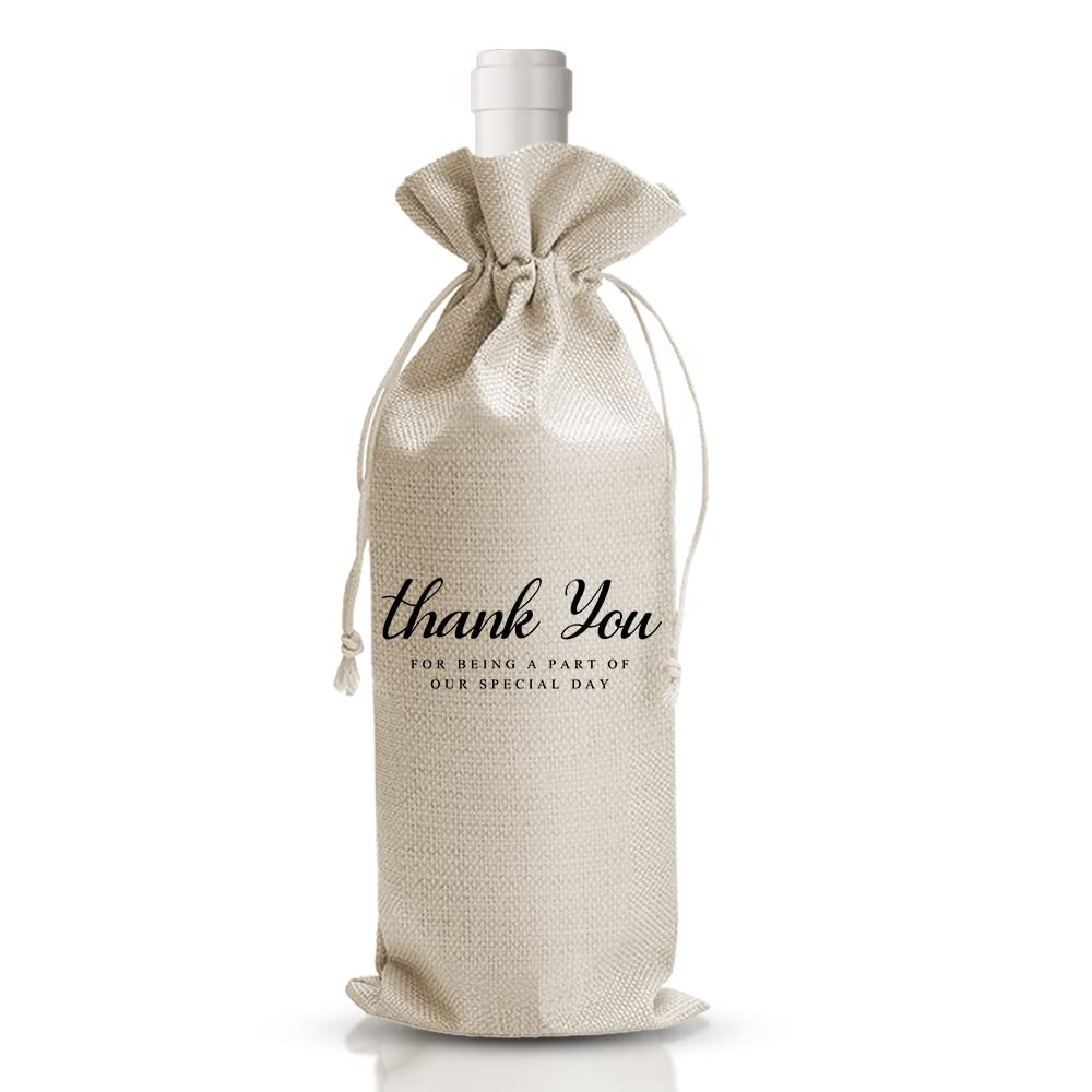 DOI-LANEE Thank You Gift Wine Bag Wedding, Getting Married Congratulations Wine Bag, Wedding Thanks Gifts for Planning Gift