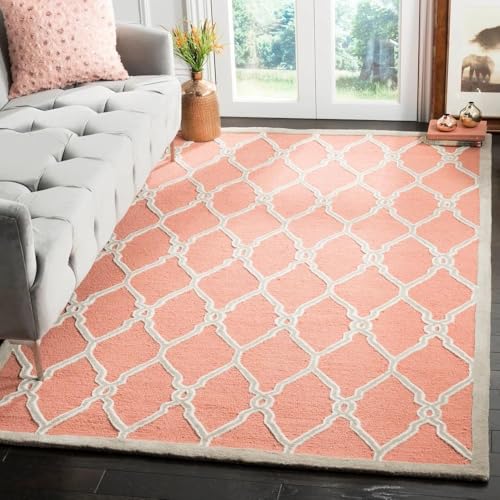 Image of Hand Tufted Wool Carpets Anti Shedding Rug Modern Carpets for Living Room Size 7x10 Feet