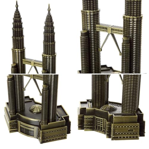 Estatua Decorativa Torres Gemelas Petronas Metal miniatura 2