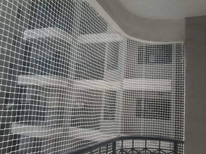 White Nylon Knotted Anti-Bird Net UV Stabilized Multi Filament with Tying Ropes Attached, Cable Ties & Cup Hooks for Easy Installation - 10ftx6ft-image-30
