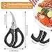 4PCS Seafood Scissors Crab Scissor Stainless Steel Seafood Fish Shrimp Lobster Scissors for Kitchen, Multifunctional Crab Leg Crackers and Tools Black
