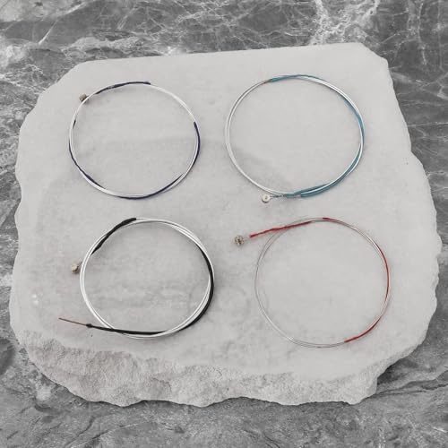 eMagTech 2 Sätze Violinsaiten Kompletter Satz (EADG) Violinsaiten mit Vernickelten Kugelenden für 4/4 3/4 1/2 1/4 Violinen Stahlkernlegierung