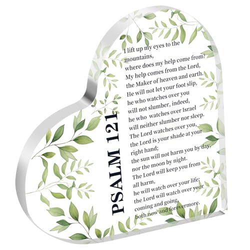 Psalm 121 I Lift Up My Eyes To The Mountains Home Room Desk Decor Sign Decoration Psalm 121 Christian Decorative Gift (I lift up my eyes acrylic)
