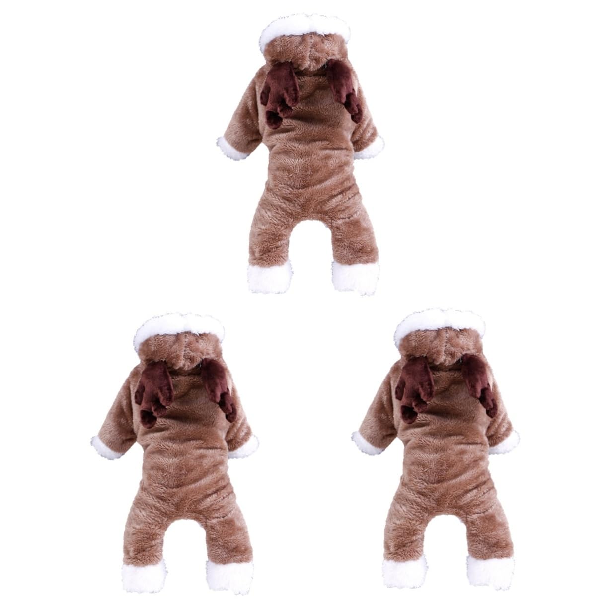 Kisangel 3St Winterkleidung für Haustiere Haustiermantel Hund Tuch Herbst-Winter-Hoodies Kostü für Winter Kleidung Tier kostü Kleider Hundekleid Haustierkleidung Elch Welpen Jacke mit Hut