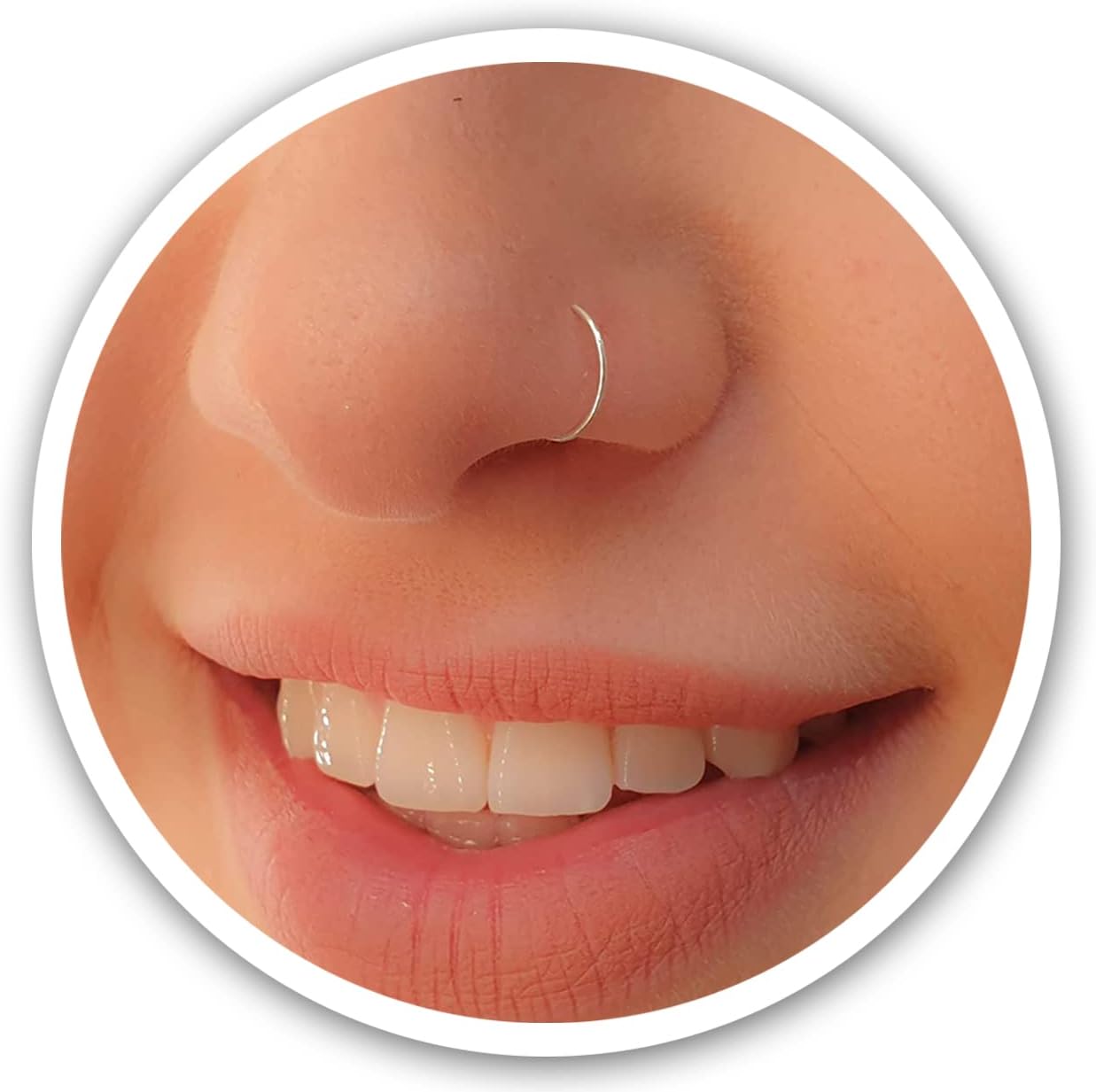 Gold Nose Rings - Silver Nose Ring - Black Nose Piercings -Thin Small 24 Gauge 7mm Nose Piercing Jewelry- 925 Sterling Silver Nose Piercings - 14k Gold Filled Nose Rings For Women - 925 Black Sterling Silver Nose Rings Hoops