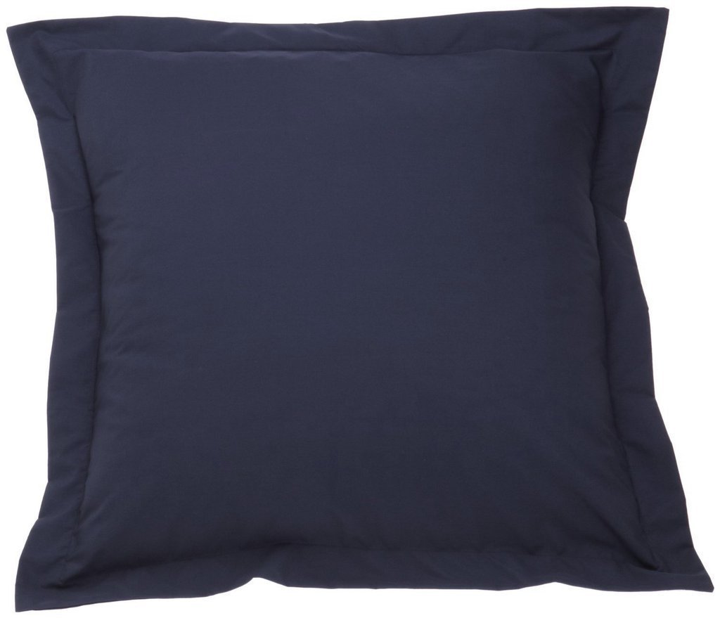 Hotel Quality 550 Thraed Count 100% Egyptian Cotton Two Pieces Pillow Sham Euro/European 28'' x 28'' Size, Navy Blue Solid