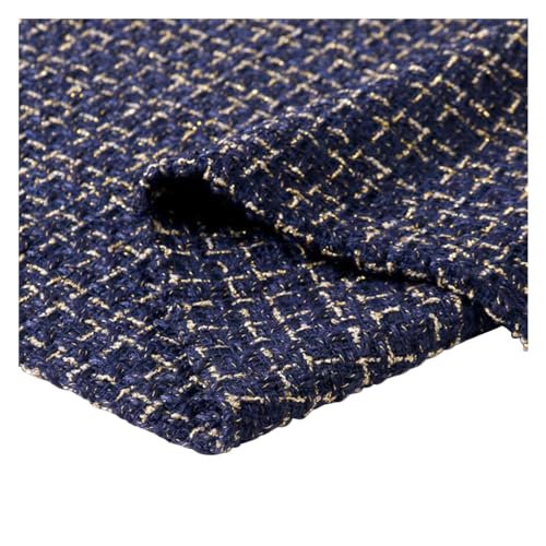 Ayuduots Tissu tissé à Carreaux Grossiers en Tweed de Laine 150 x 50 cm, Tissu en Tweed de Laine de Style Dame pour Bricolage, Couture, matelassage, Manteau, vêtements