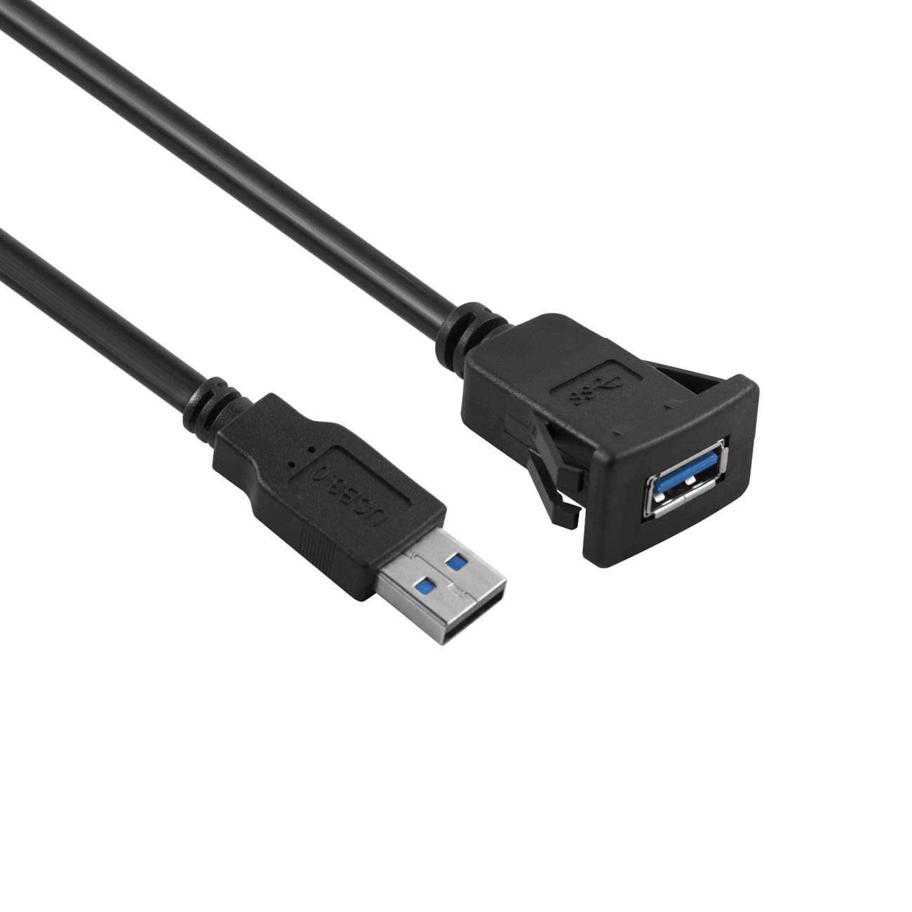 1m Usb Panel Flush Mount Cable Dual Usb 20 A Male To Female Car Mount Cable - Buy Usb Panel