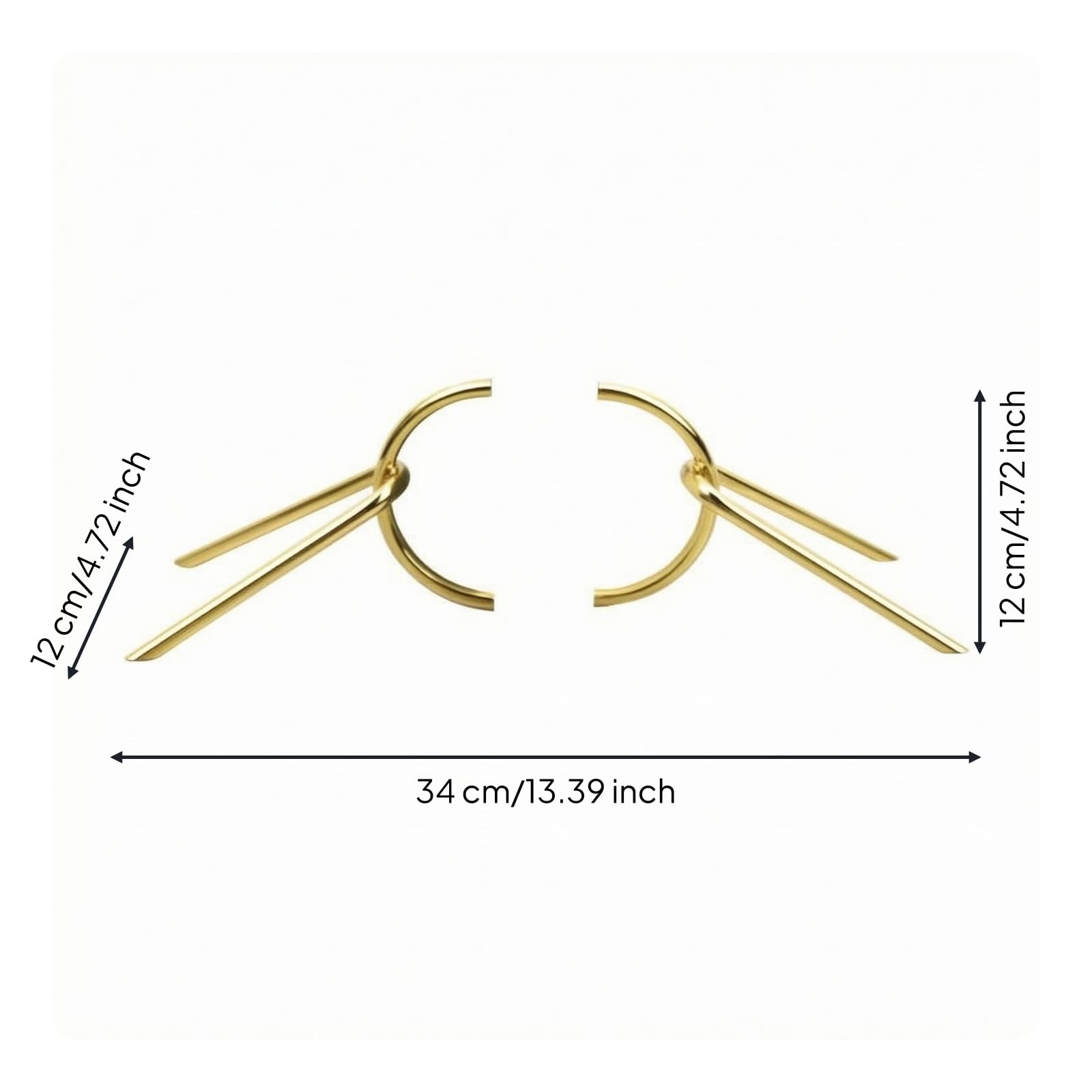 Milageto Fermalibri Semicircolare Fermalibro Metallico Supporto Libri Reggilibri Geometrico in Metallo con Linee Inclinate Stile Contemporaneo Salvaspazio, Oro
