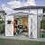 Ball & Cast 10 x 10 FT Storage Shed with 2 Lockable Doors and Air Vent,Outdoor Metal Tool House W/Foundation and Sloped Roof,All Weather Waterproof,for Backyard,Patio,Lawn,Garden,Gray