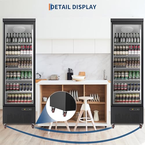 Image of Garvee 17.7 Cu.Ft Commercial Beverage Refrigerator, Glass Door Cooler | Rapid cooling, adjustable shelves, clear glass display, quiet compressor, lockable door, professional support
