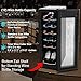 NutriChef PKCWC120 White & Red Cooler-Freestanding Countertop Compact Mini Wine Fridge Chiller Capacity, Digital Control, Glass Door, 12 Bottle-Black