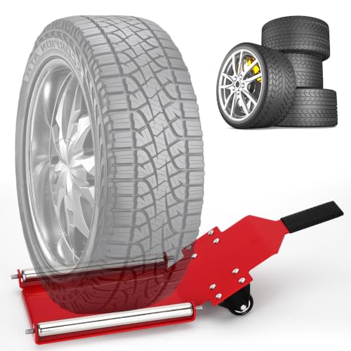Tire Lifting Tool with Roller Plate Trac Tire Jack for Car SUV TruckHeavy Duty Portable Wheel Lift for Effortless Tire Changing & Positioning Roadside Emergency Flat Tire Fix Garage & Off-Road Use