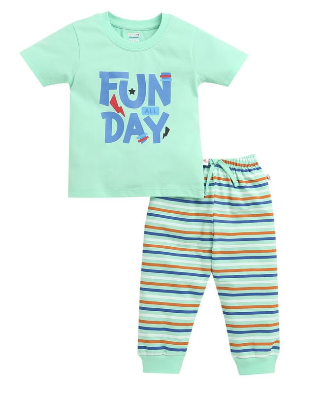 bumzee Boys Cotton Half Sleeves T-Shirt & Pyjama Set (Peb10354357)-picture-29
