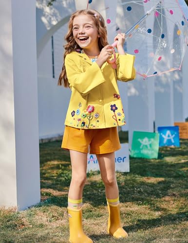 Image of Arshiner Girl Baby Kid Waterproof Hooded Coat Jacket Outwear Raincoat Hoodies