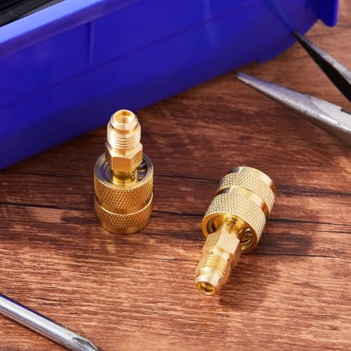 Adaptador de Latón para Refrigerante 2 Pcs 1/4" miniatura 5