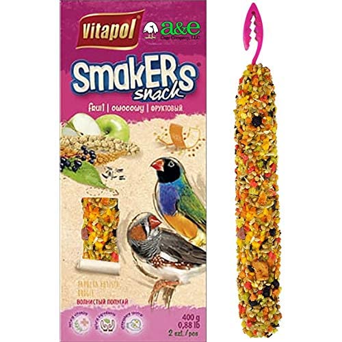 A&E Cage ZVP-2307 Treat Stick Zebra Finch44; Fruit - Pack of 22