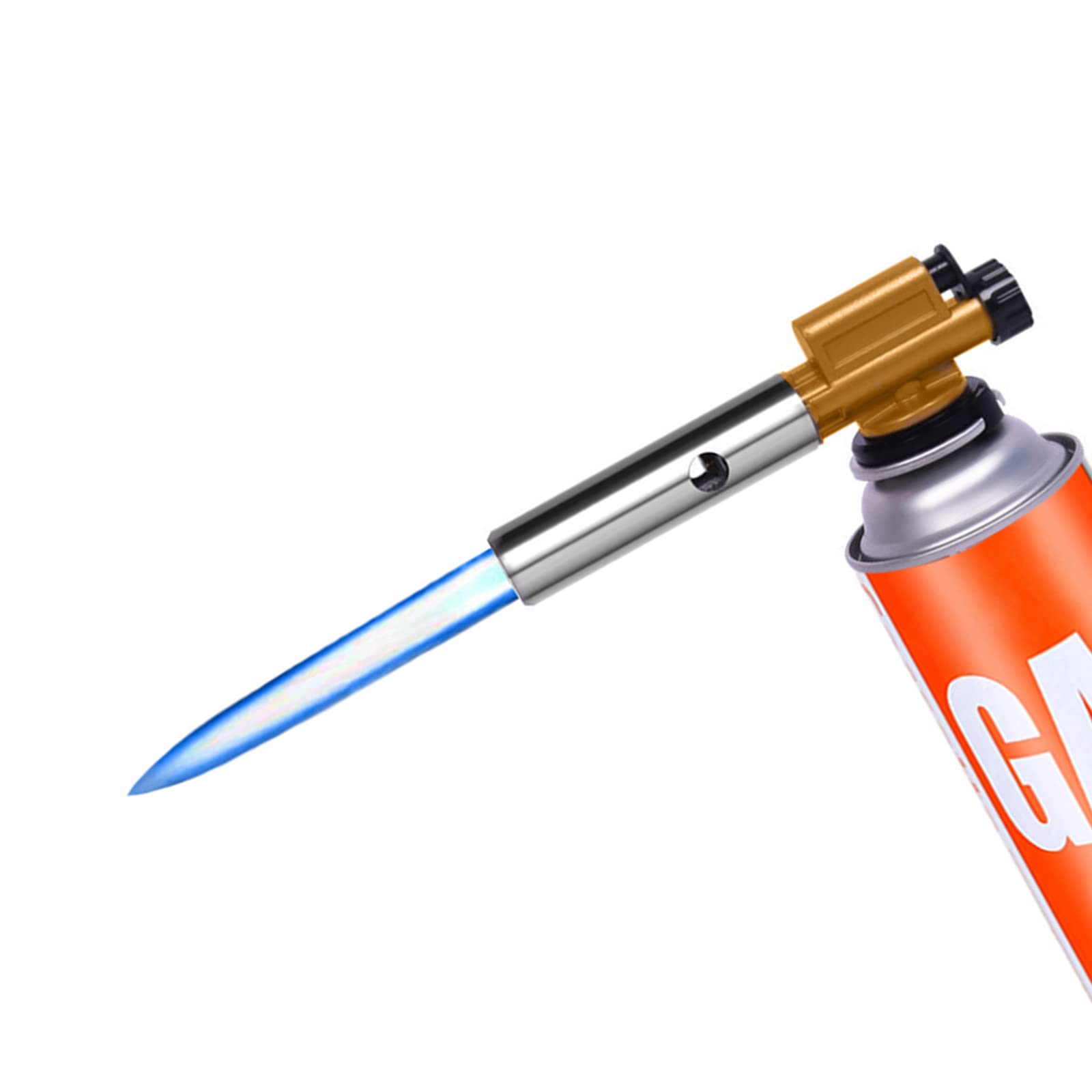 DHinkyoung Adjustble Blow Torch Lighter Portable Flame Gas Torch Fire Maker Lighter Professional Kitchen and Outdoor Cooking Tool for Creme Brulee Baking BBQ（Without Gas Cylinder and Ignition）