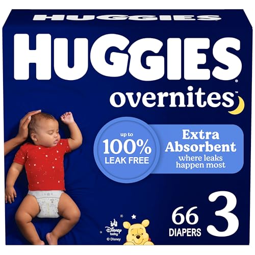 Image of Huggies Overnites Size 3 Overnight Diapers (16-28 lbs), 66 Ct, Packaging May Vary