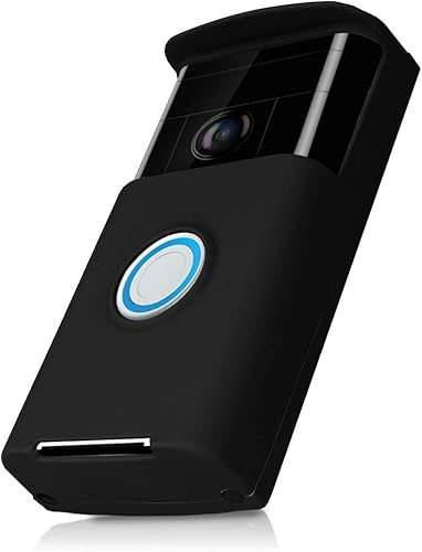 kwmobile Case Compatible with Ring Video Doorbell (1st Gen) - Protective Silicone Cover Black