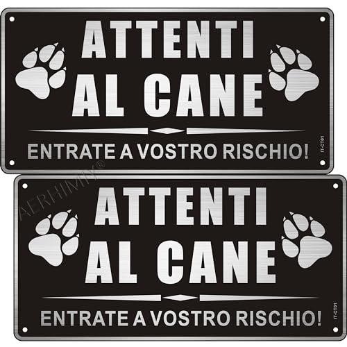 Targa Metallo 'Attenti Al Cane' Per Lagotto - 20x30 Cm, Personalizzabile Con Foto - Foto 3