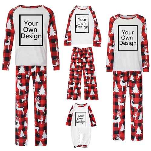 Custom Christmas Pajamas for Family Christmas Pajamas Matching Sets Personalized Photo Pj Customizable Pajama Set Gift