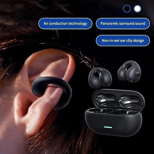 Image of Techking 15 Years Warranty Bone Conduction Bluetooth 5.3 Open-Ear Clip Headphones | Ultra-Light Wireless Earbuds for Sports, Travel & Daily Use | Secure Fit & HD Sound