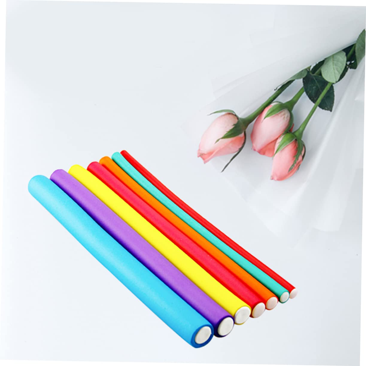 DOITOOL 40stücke Lockenwickler Flex Stäbe Multifunktionale Kalte Welle Haarwickler Für Sanfte Locken Und Wellen Nr Farben Zufällig Für Frisuren