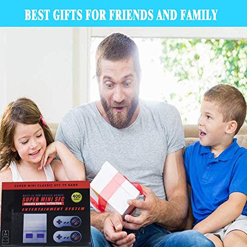 Mekela Classic Retro Game Console, AV Output Built-in 400 Games with 2 Classic Controllers