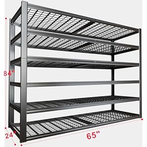 65wgarageshelvingheavyduty6tiergarageshelvesadjustablestorageshelvingunitcommercialmetalshelfrackforwarehousepantryschoolshop  Urban Country Home Decor 65 w garage shelving heavy duty 6 tier garage shelves adjustable storage shelving unit commercial metal shelf rack for warehouse pantry school shop  urban country home decor