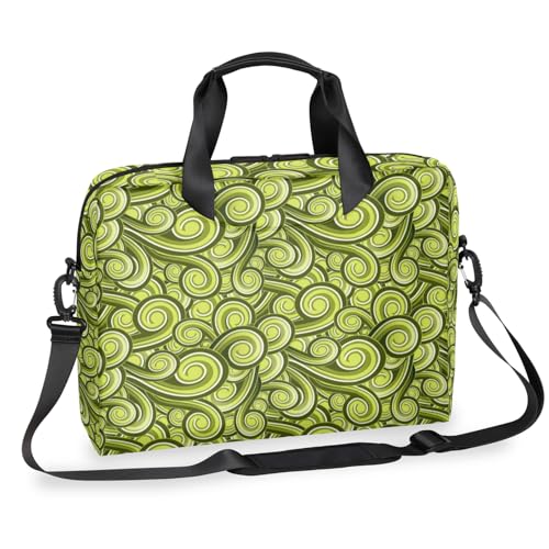 Bolso para portátil de 16 pulgadas con diseño tradicional verde miniatura 1