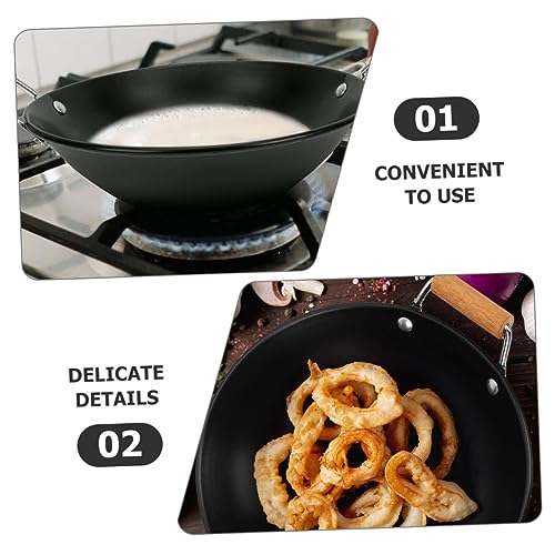 SOLUSTRE set 2 piezas wok con doble asa grosor reforzado miniatura 6
