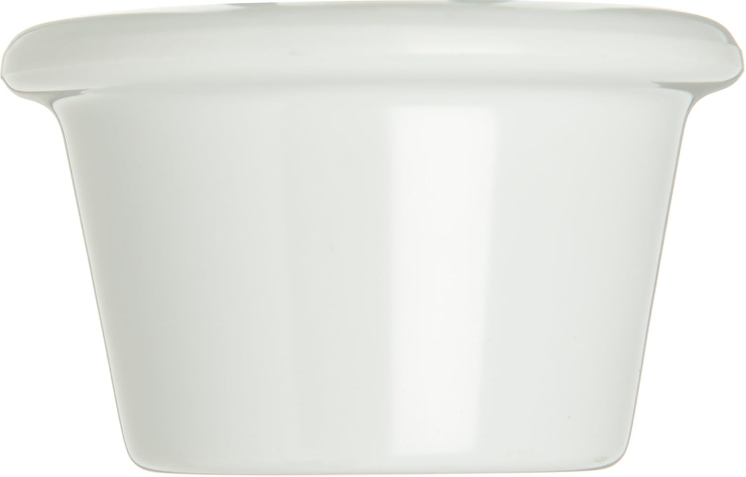 White Heavy Weight Melamine Smooth Ramekin 1 1/2 Ounce - 48 per case