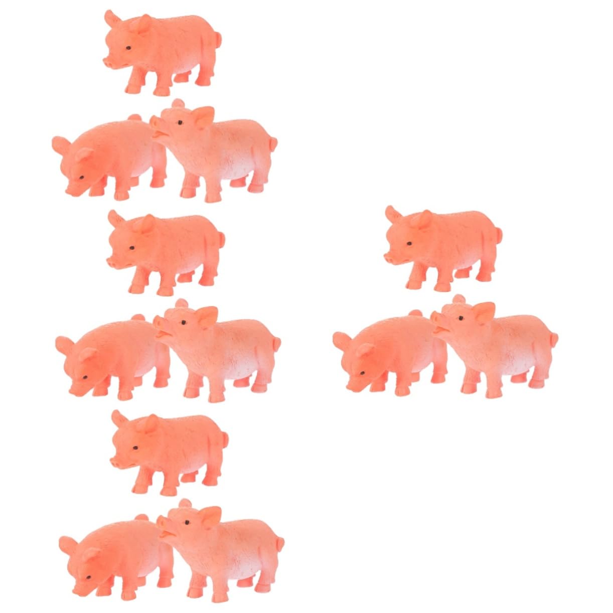 QUMIIRITY 12 Piezas Adornos De Cerdo con Micropaisaje. Mini Estatua De Cerdito Modelo De Cerdo De Escritorio Modelo Animal Adorno De Cerdito En Miniatura Escultura De Cerdo El Plastico