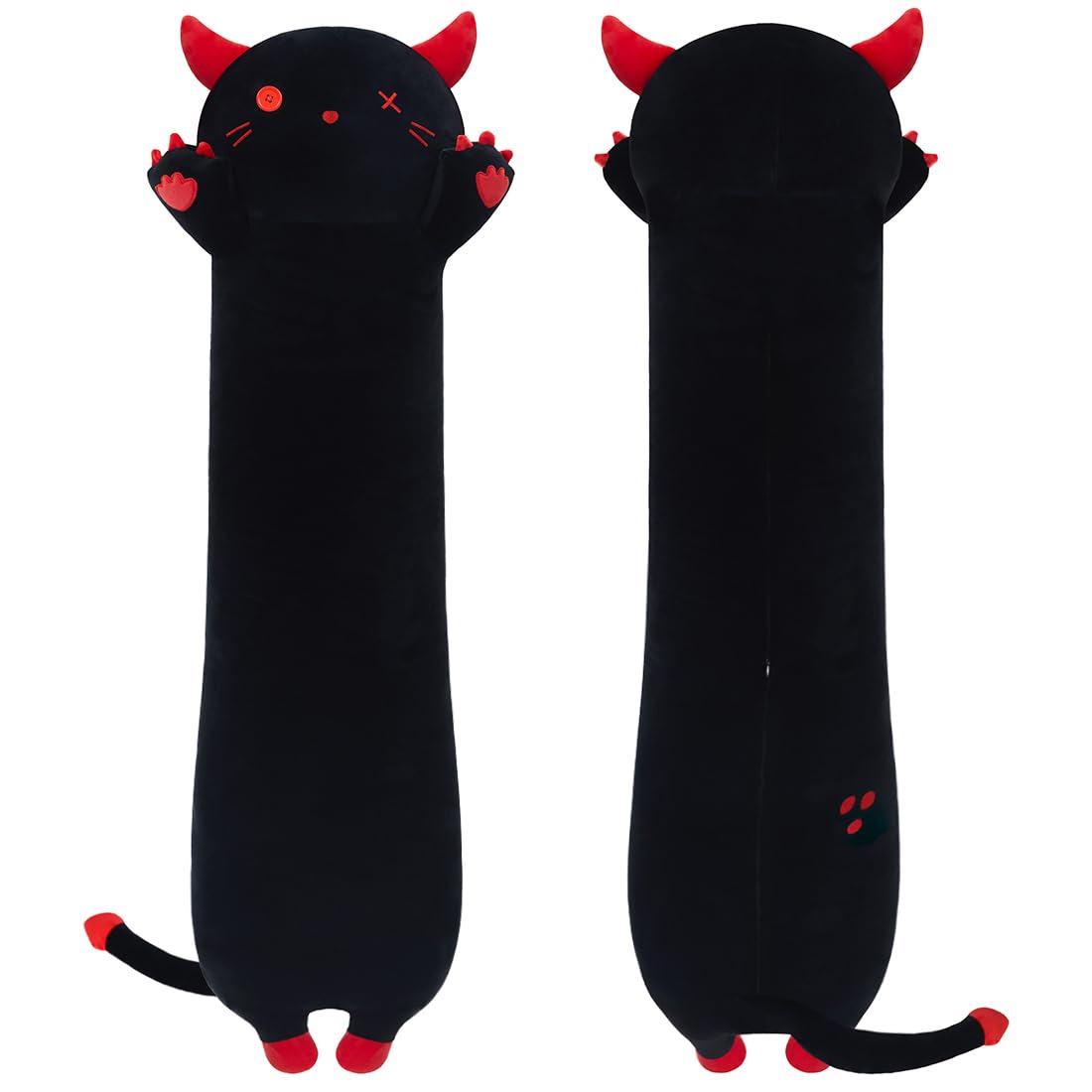 MIAOHAHA Long Plush Demon Toy Stuffed Animal Demon Plush Toy Pillow Hugging Pillow Gift for Kids and Girls(Demon,110cm/43.3in)