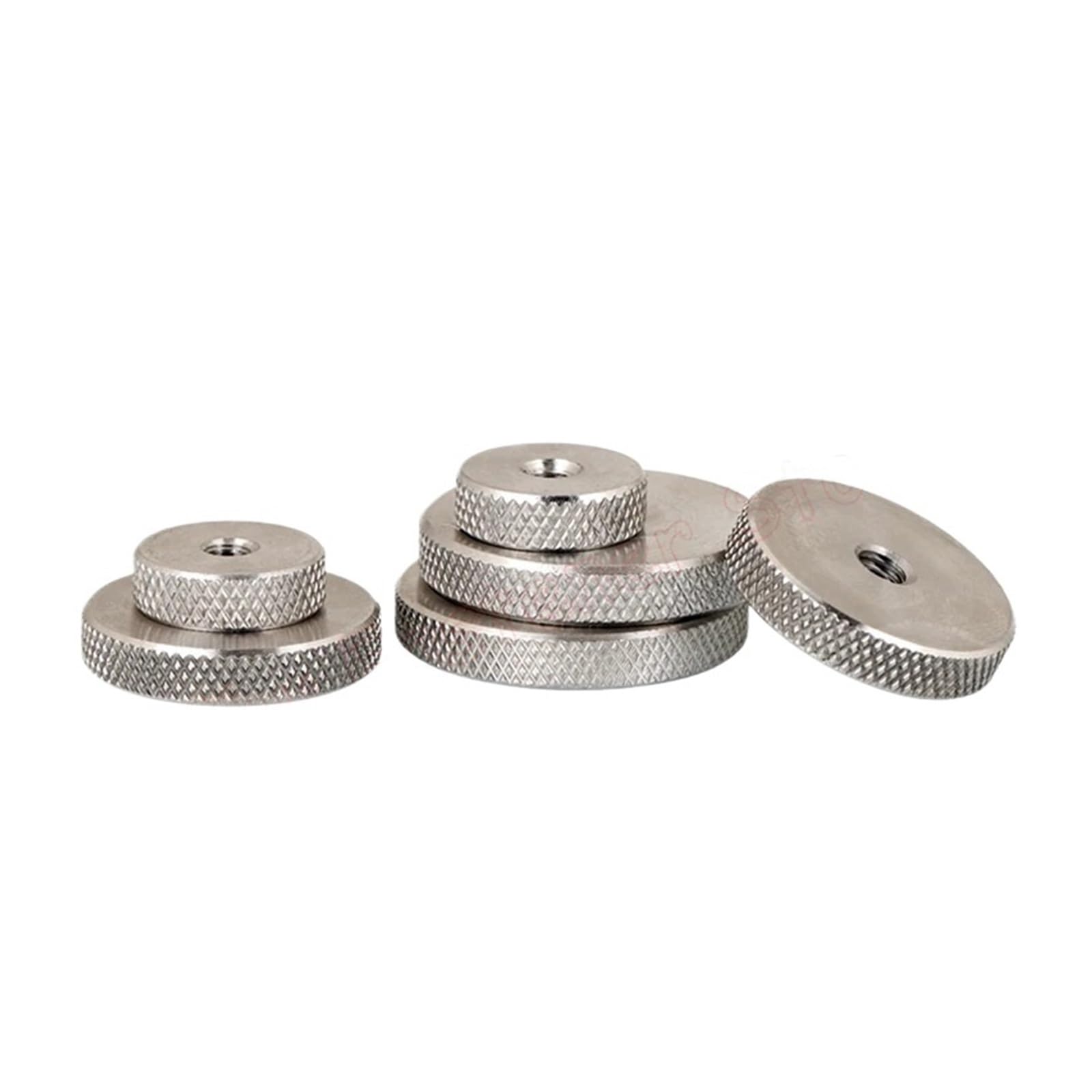 1-5pcs M3 M4 M5 M6 M8 M10 M12 Dado ad alette in acciaio inossidabile 304 Testa piatta Maglia zigrinata Dadi di regolazione Serrati a mano(M4x30x5mm (1pcs))