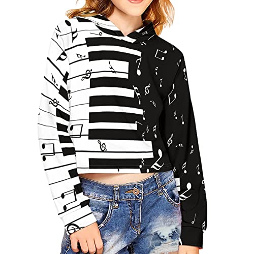 Dreaweet Girls Hoodies Size 5-14 Pullover Long Sleeve Crop Top Yoga Clothing Soft Sweatshirts Sweater for Teen Girls3