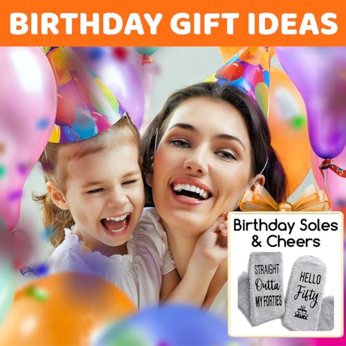 Image of HAPPYPOP 50TH Birthday Gifts - Women Her Bday Socks Man, 50 Year Old Gift Ideas for Female