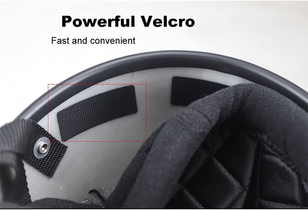 Stalen Helm Wereldoorlog II Beschermende Helm Half Gezicht Motorhelm Duitse Stijl Motorhelm voor Chopper Cruiser Bike: A,Medium