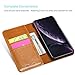 ProCase Genuine Leather Case for iPhone XR, Vintage Wallet Folding Flip Case with Kickstand Card Holder Protective Cover for Apple iPhone XR 6.1