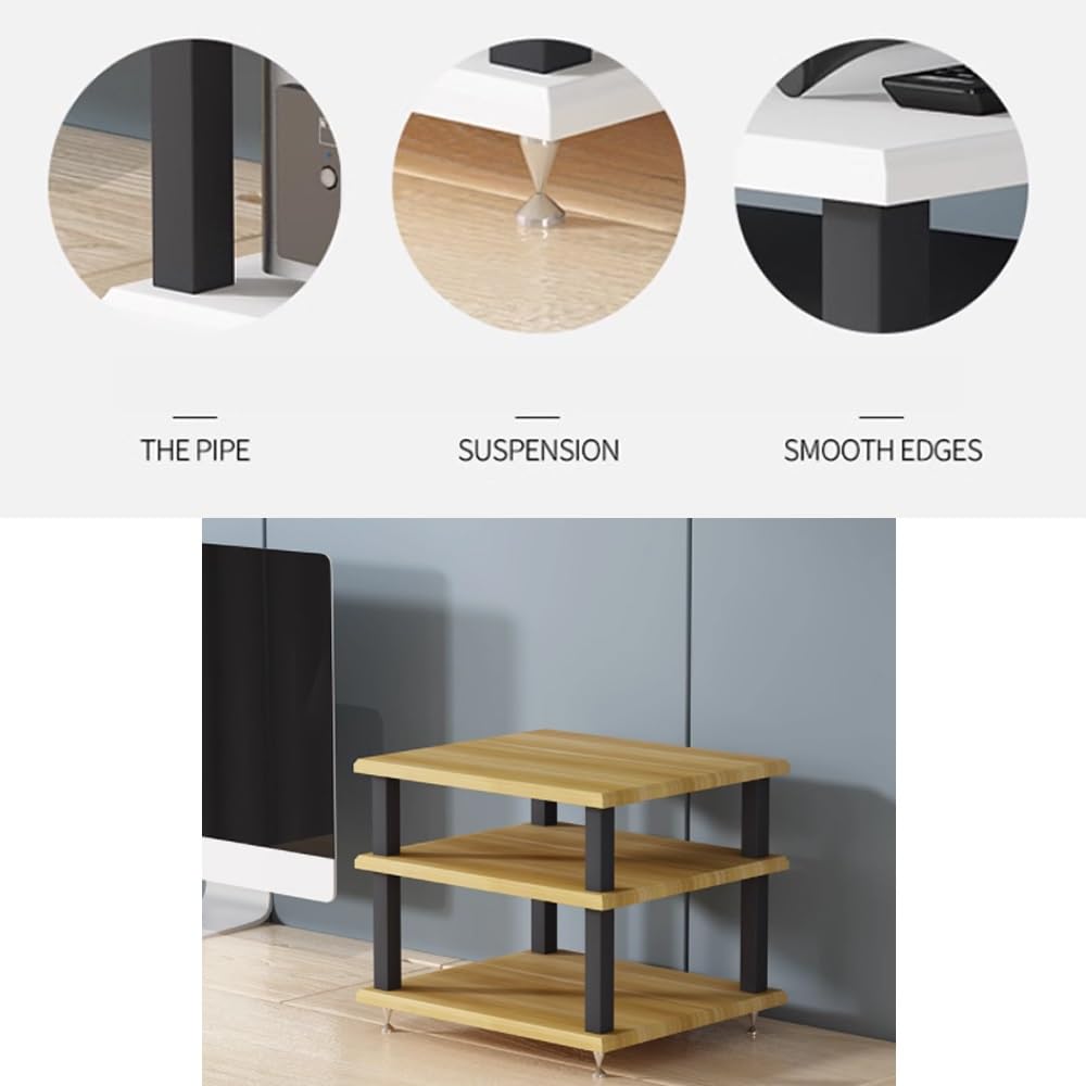Scaffale multimediale a 2 livelli per console di gioco e lettori DVD - Supporto per Xbox, PS5, Blu-ray e altro ancora - Elegante centro di intrattenimento