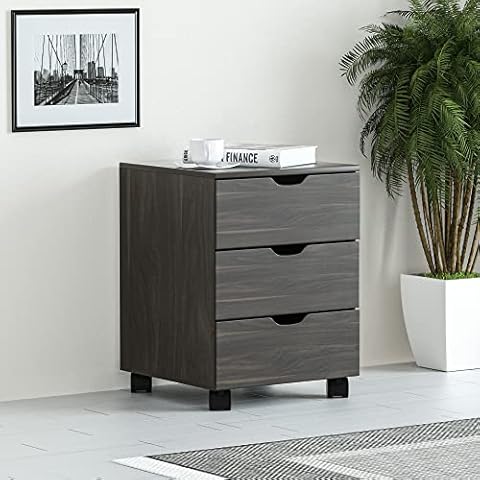 Vicllax Armario móvil de 3 cajones para debajo del escritorio con ruedas para oficina en casa Cover