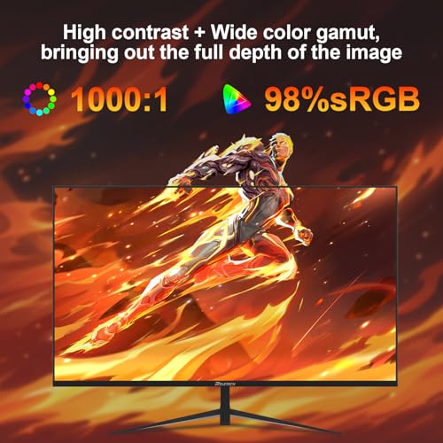 Image of 27 Inch QHD Computer Monitor, 2K 100Hz IPS Gaming Monitor, 1440P Frameless Eye Care PC Office Monitor, HDMI and DP Support Vesa Height,ldeal for Home Office & Casual Gaming（G27D Air Vision）