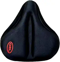 Capa Selim Em Gel Bike Bicicleta Para Bancos Largos Ergométrica Spinning Almofada para assento macio preto