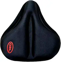 Capa Selim Em Gel Bike Bicicleta Para Bancos Largos Ergométrica Spinning Almofada para assento macio preto