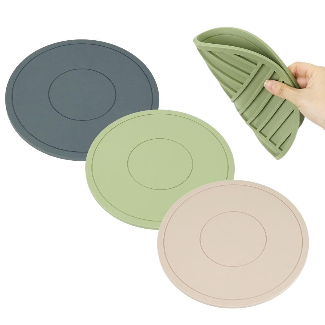 5 Stks Siliconen Onderzetter Mat Vierkante Ronde Honingraat Pannenlappen Antislip Hittebestendig (Rood