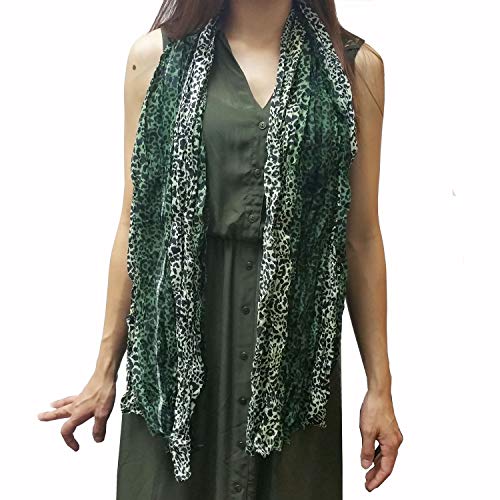 Pleated Leopard Scarf Scarves for Women Girls Light Weight & Warm3