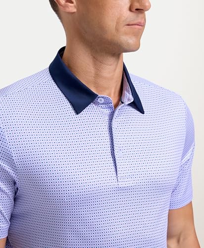 Image of Men's Golf Polo Shirts Dry Fit Performance Moisture Wicking Casual Print Golf Shirts for Men Breathable