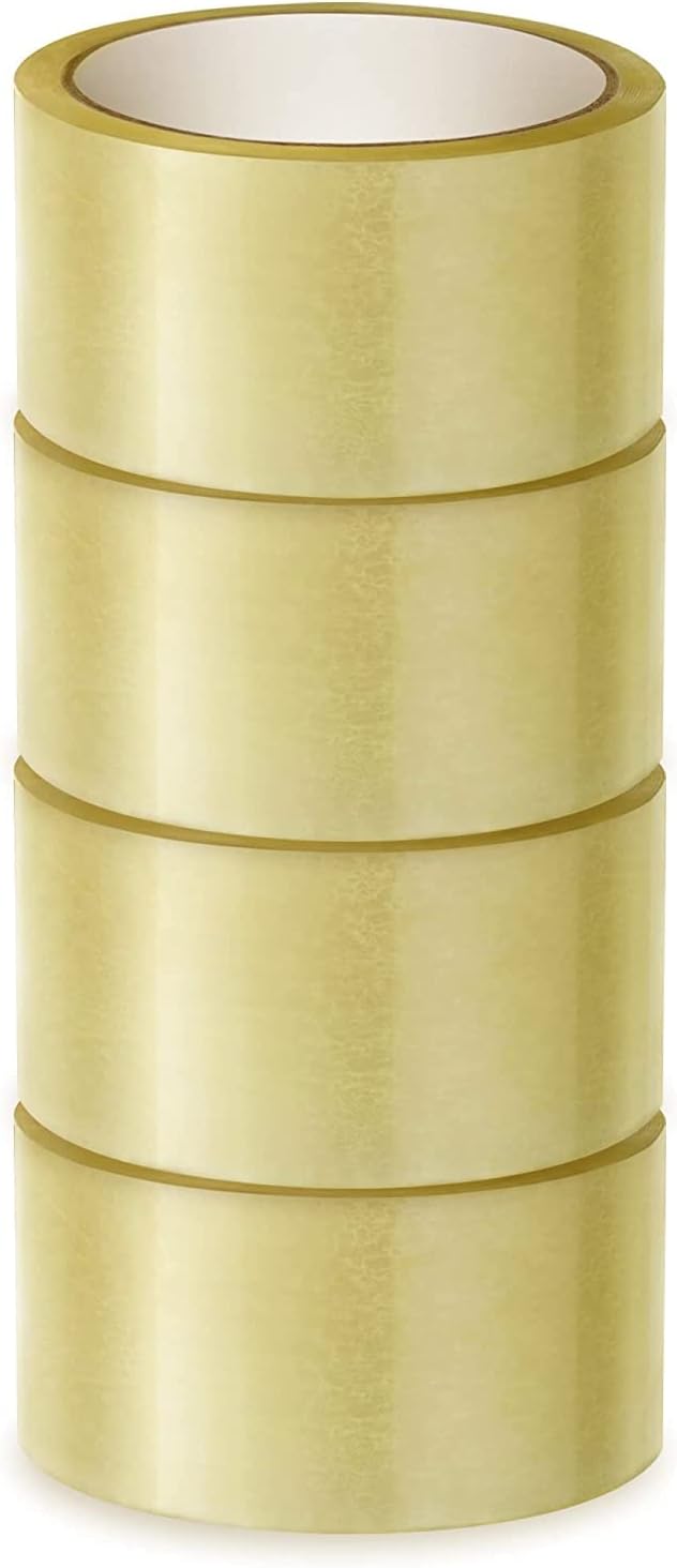 AIPL BOPP Packaging Clear Tape - 72MM x 50 Meter| Pack of 4 | for Packaging Decorating and DIY works