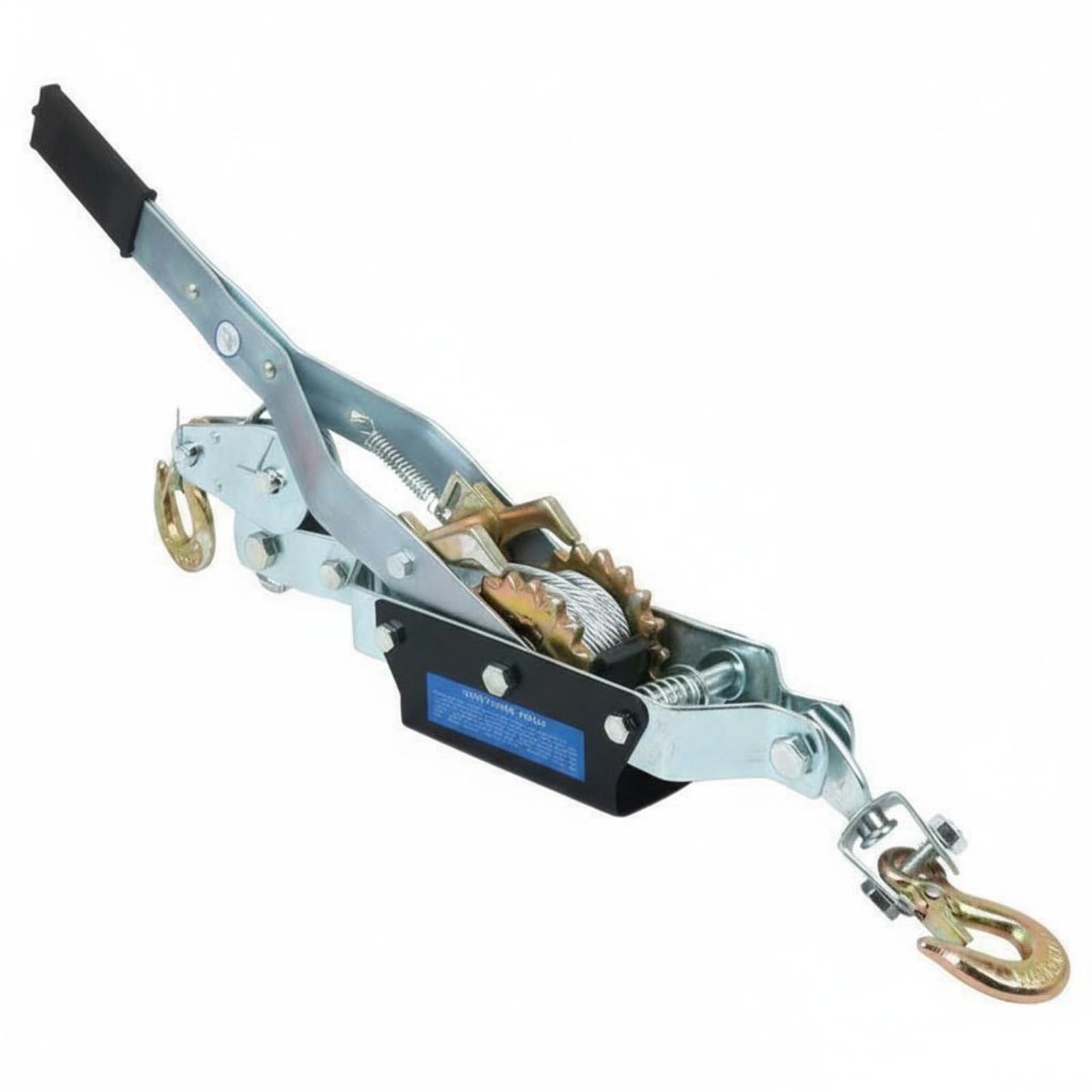 predolo Hebel-Seilwinde Industriequalität Handseilzug stabil und Mehrzweck-Flaschenzug für Handwerker, Baustelle, Forstwirtschaft, Gelände, 4T, Boutique-Haken
